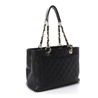Chanel Caviar Quilted Grand Shopping Tote GST Black 3 of 10