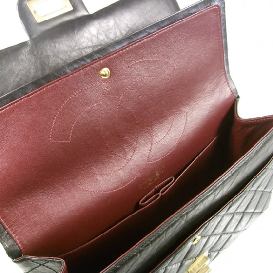 Matte Leather 2.55 REISSUE JUMBO 227 Flap Black