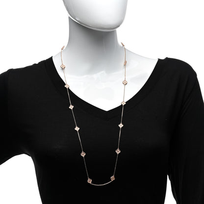 Van Cleef & Arpels 18K Rose Gold 16 Motifs Sweet Alhambra Necklace 2 of 7