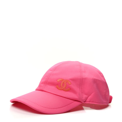 Chanel Cotton CC Cap Hat Fuchsia Orange 1 of 6