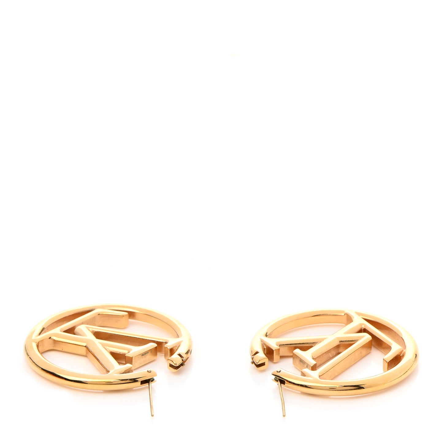 Metal Louise Hoop Earrings Gold