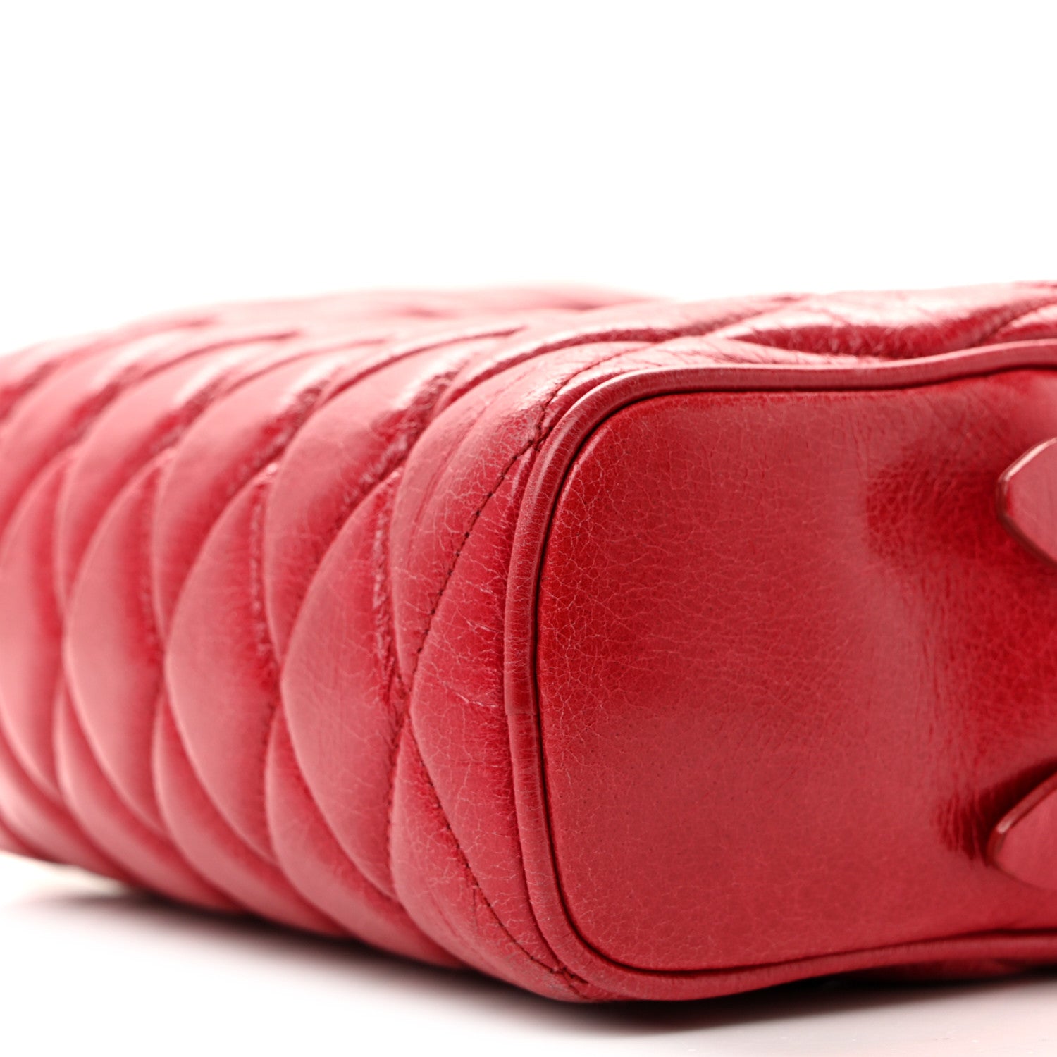 Miu Miu Vitello Shine Quilted Camera Bag Cherry 11 of 16