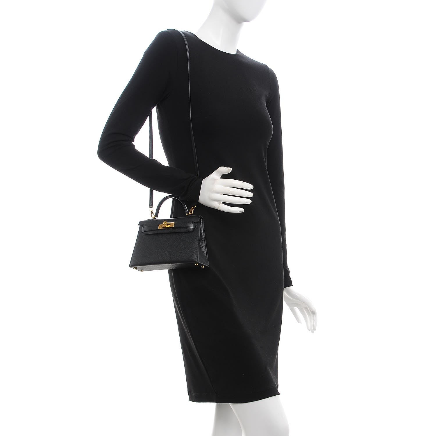 Hermes Epsom Mini Kelly Sellier 20 Black 2 of 29