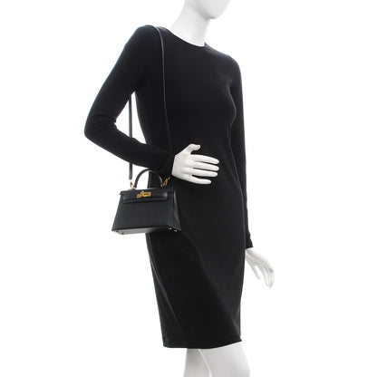 Hermes Epsom Mini Kelly Sellier 20 Black 2 of 29