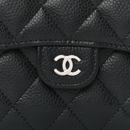Chanel Caviar Quilted Compact Flap Wallet Black 10 of 13