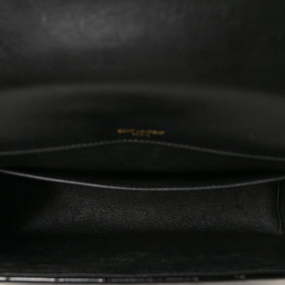 Saint Laurent Patent Matelasse Monogram Large Vicky Chain Bag Black 5 of 10