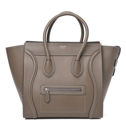 Celine Drummed Calfskin Mini Luggage Souris 1 of 16