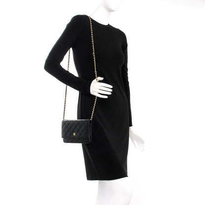 Chanel Caviar Quilted Wallet On Chain WOC Black 2 of 9