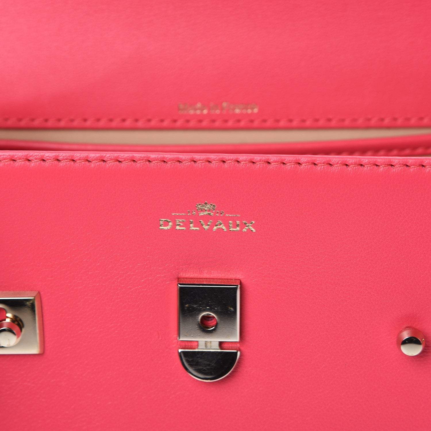 Delvaux Smooth Calfskin Mini Tempete Satchel Rose Candy 5 of 9