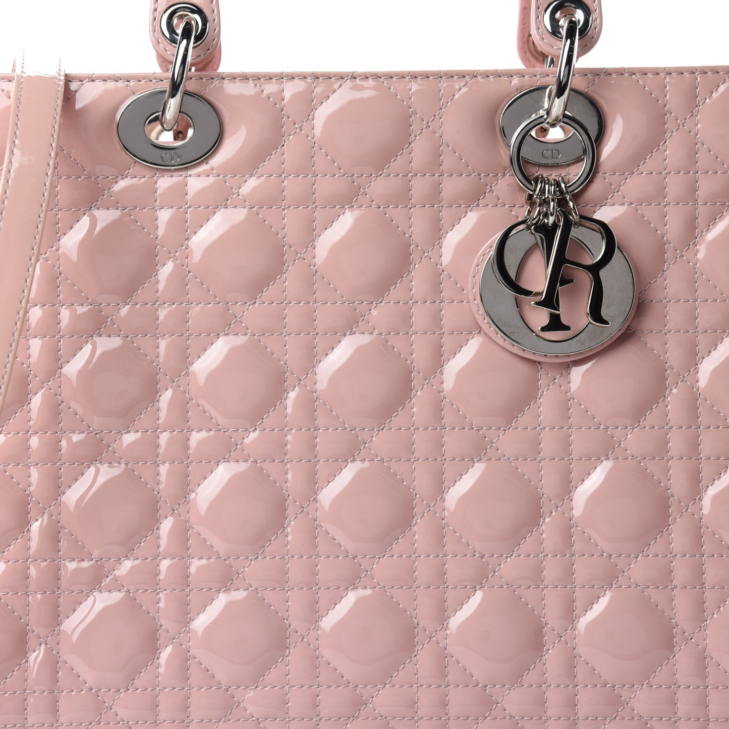 Patent Cannage Large Lady Dior Pink