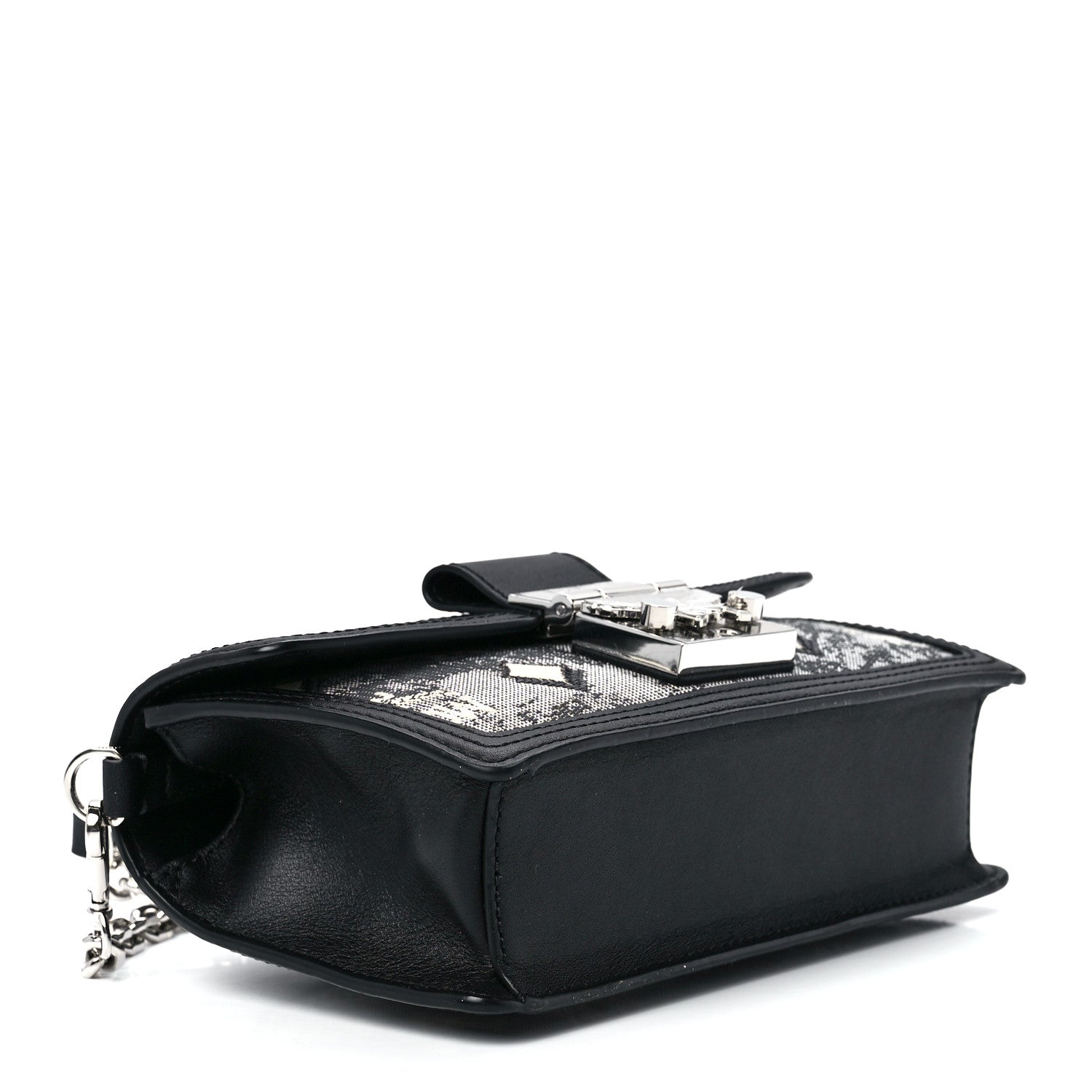 MCM Vintage Jacquard Monogram Mini Tracy Crossbody Black 4 of 11