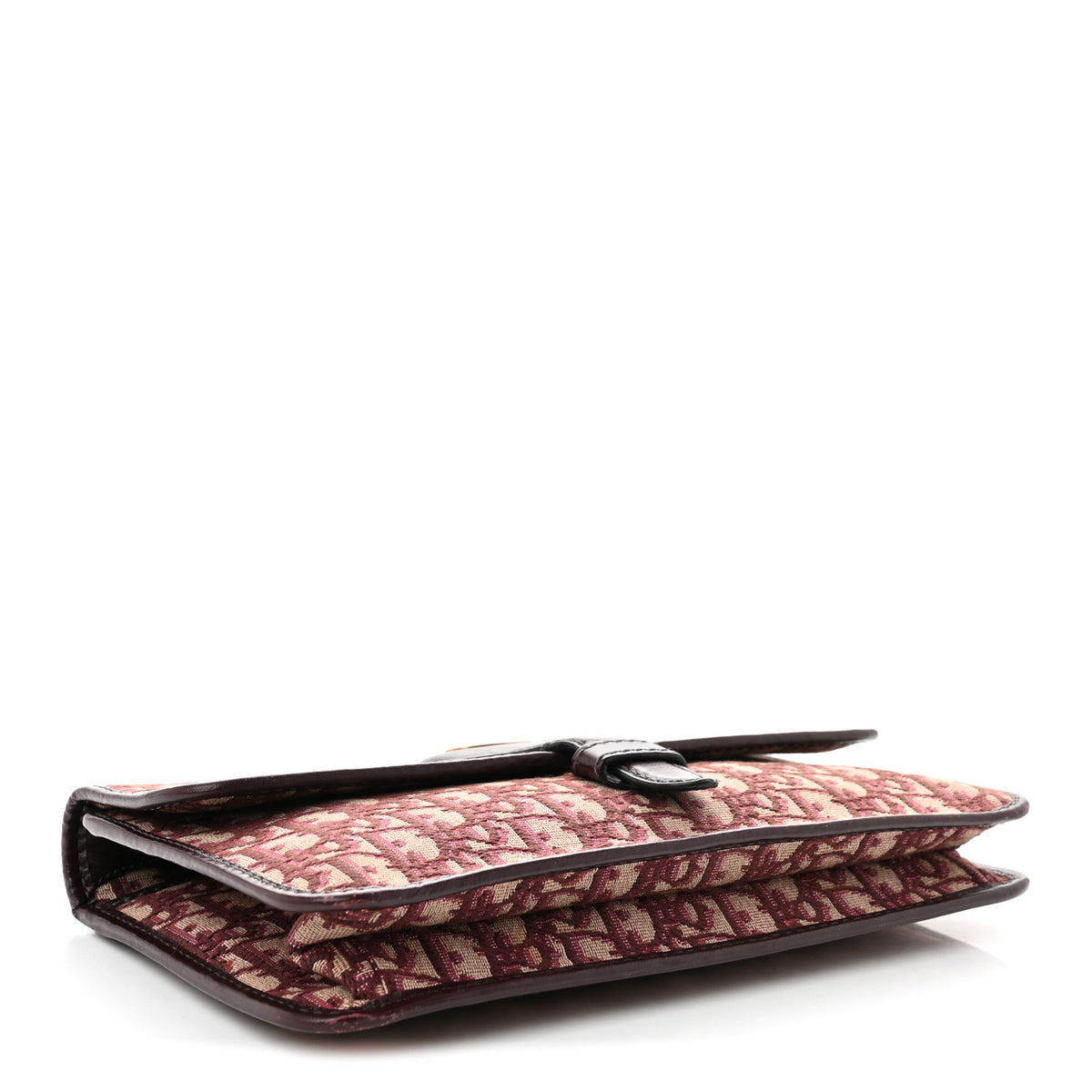 Oblique CD Chain Flap Bag  Burgundy
