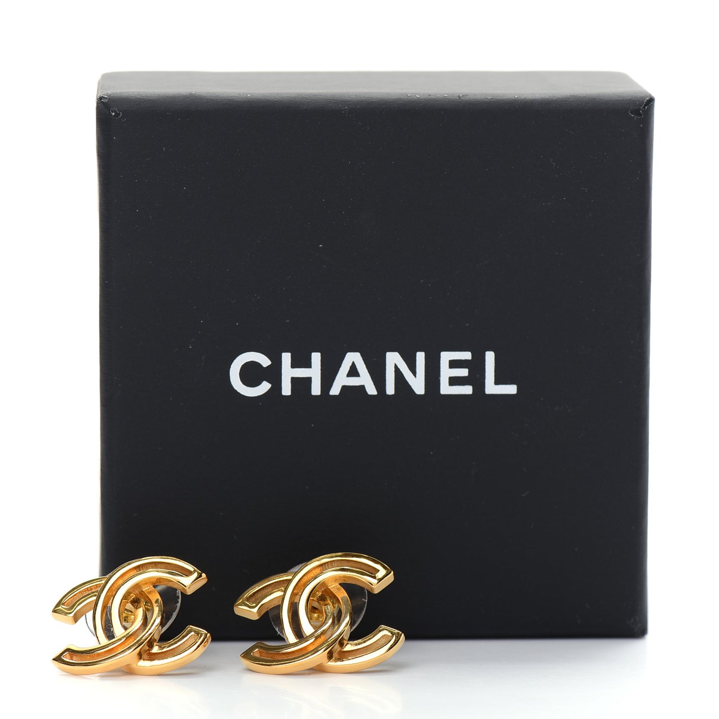 Metal Obazine CC Earrings Gold