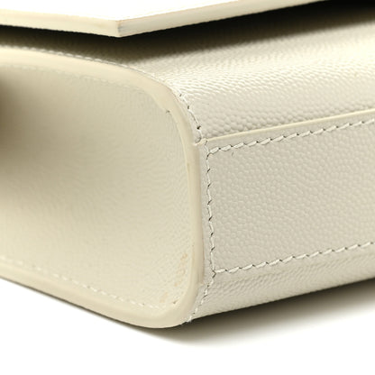 Saint Laurent Grain De Poudre Small Monogram Kate Satchel Crema Soft 9 of 17