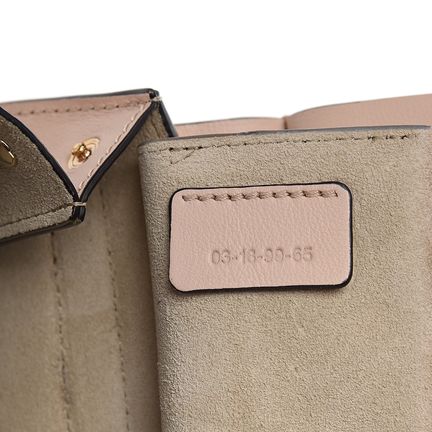 Chloe Suede Calfskin Mini Faye Bracelet Bag Cement Pink 6 of 9