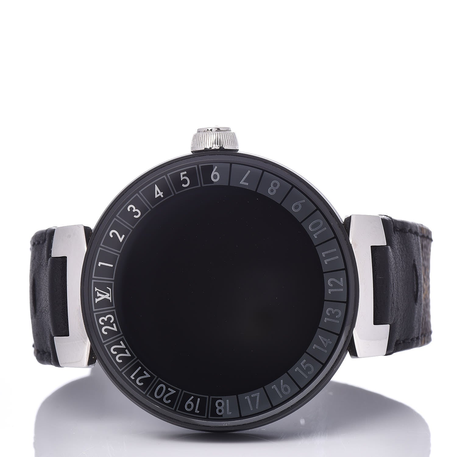 Louis Vuitton Stainless Steel Canvas Alligator 42mm Tambour Horizon Smartwatch 3 of 6