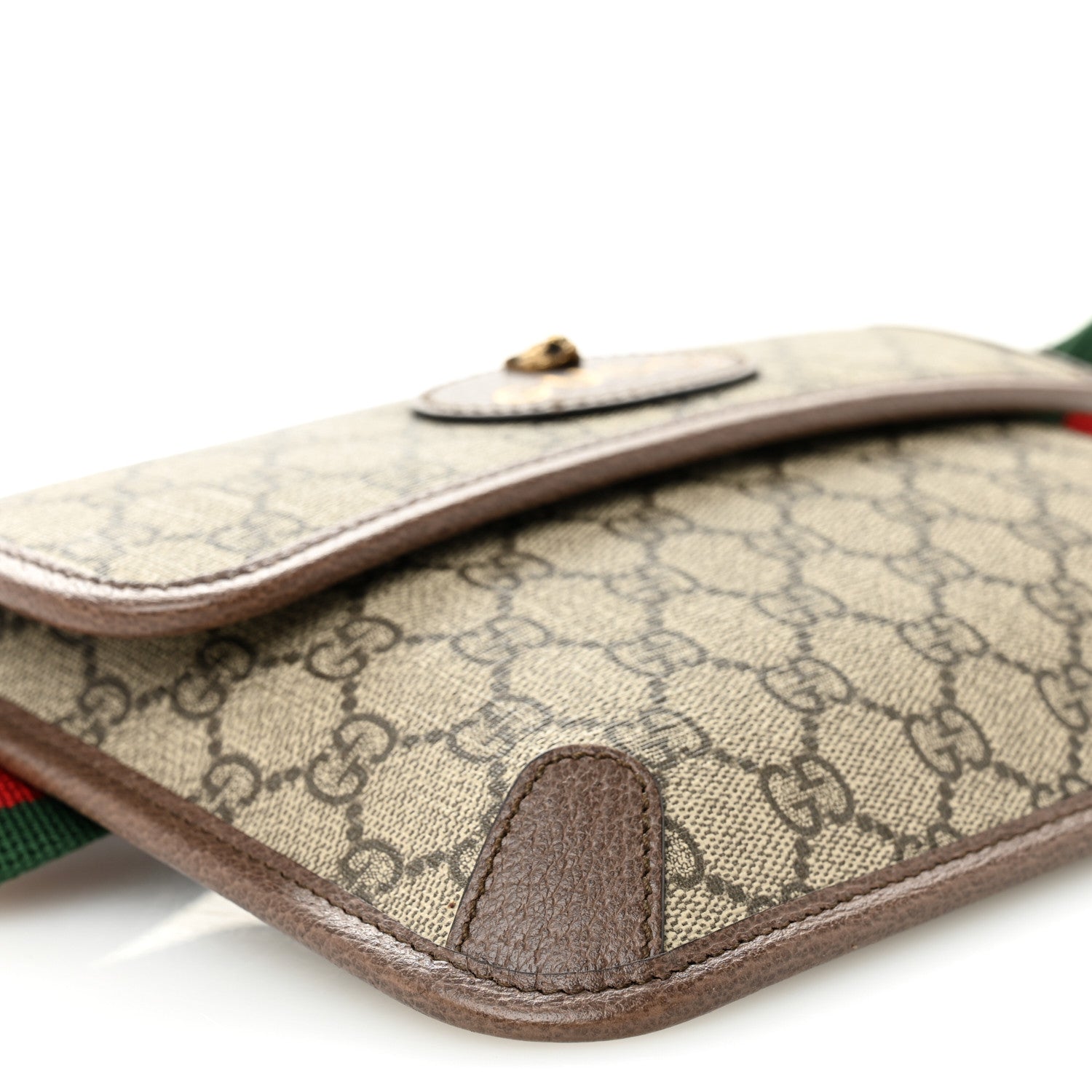 Gucci GG Supreme Monogram Neo Vintage Web Belt Bag Brown 9 of 11