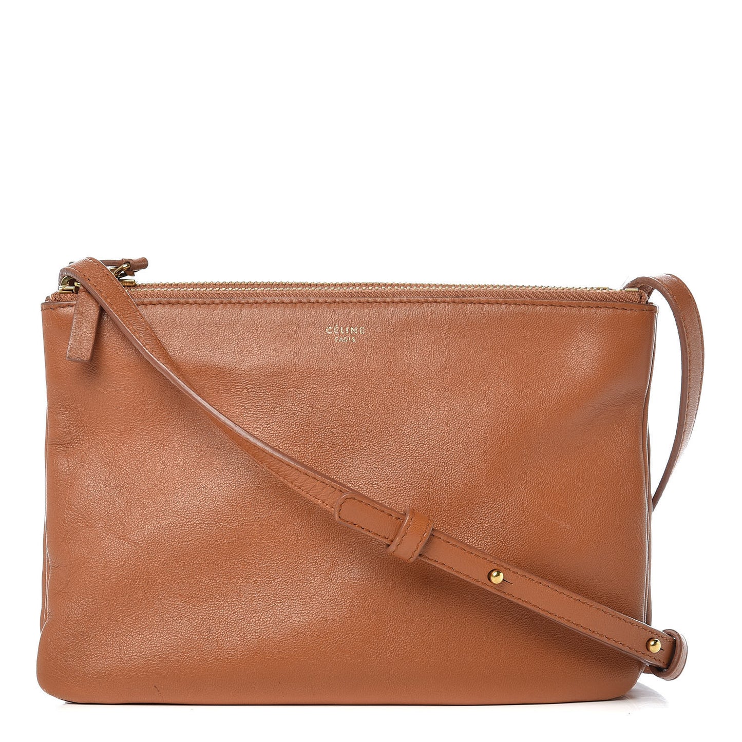 Lambskin Small Trio Crossbody Bag Tan