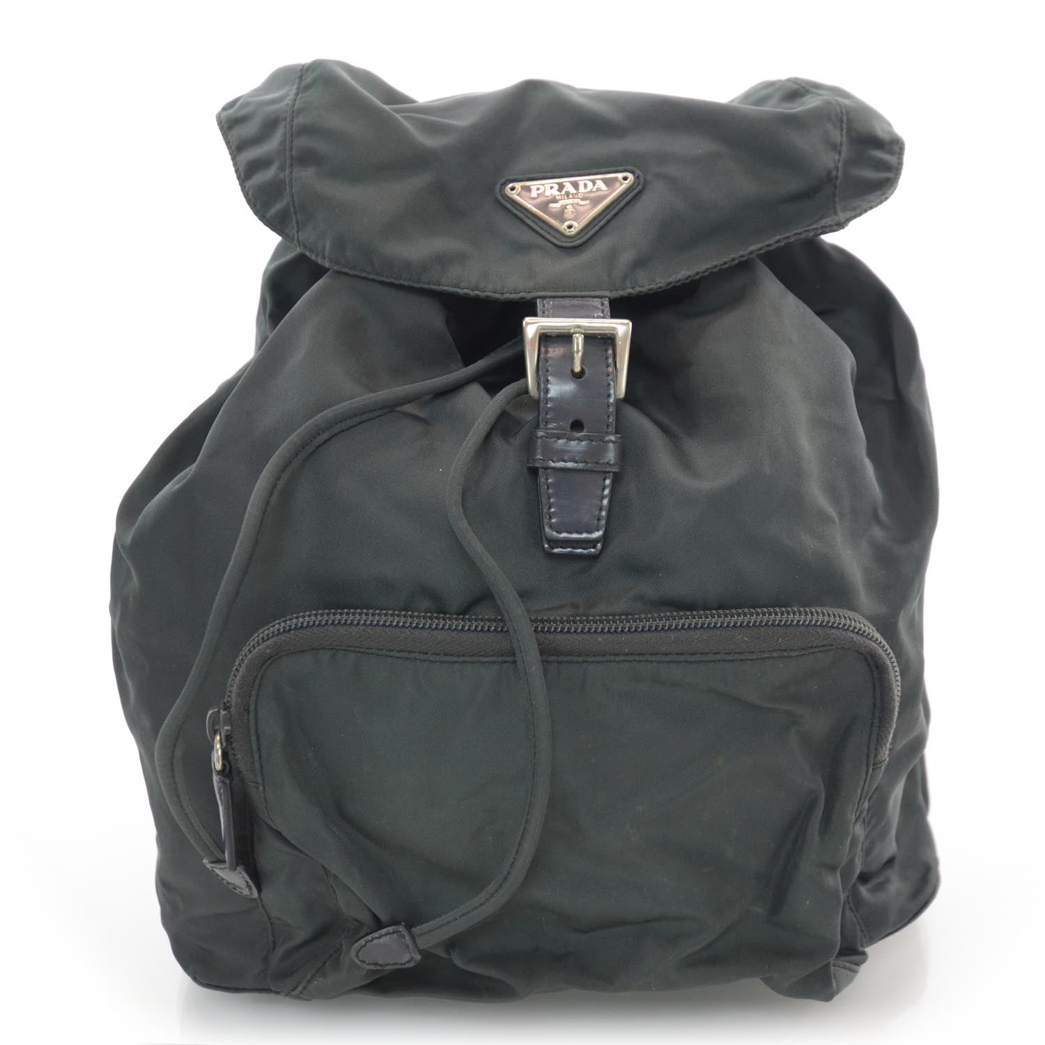 Prada Nylon Cinch Backpack Black 1 of 8