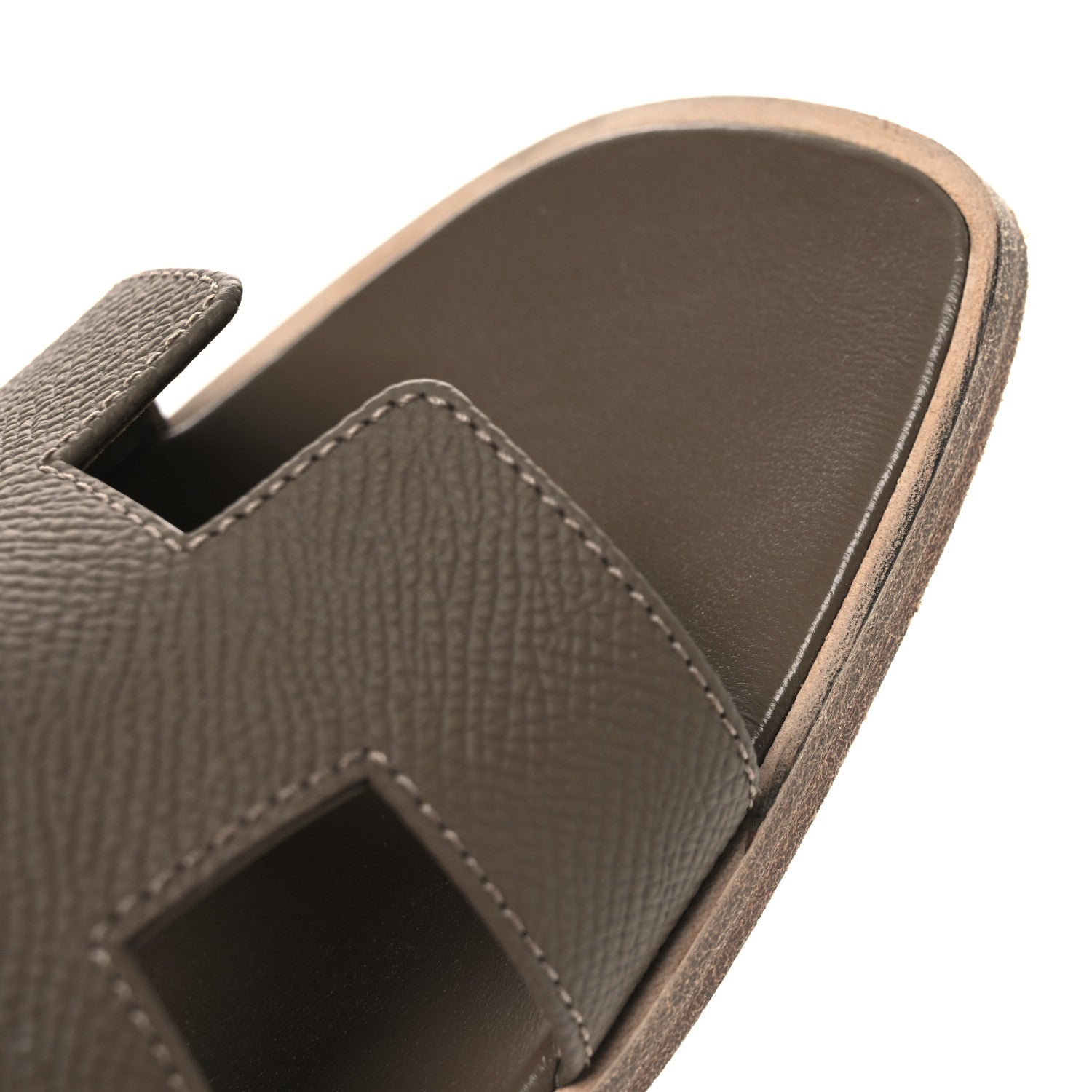 Hermes Epsom Oran Sandals 40.5 Etoupe 11 of 12