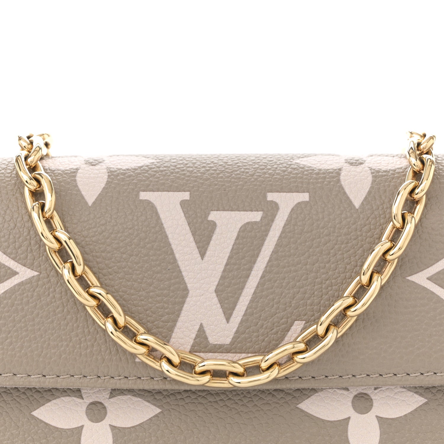 Louis Vuitton Empreinte Monogram Giant Ivy Wallet On Chain Tourterelle Creme 6 of 9