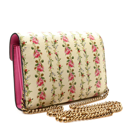 Gucci Calfskin Floral Print Mini Dionysus Chain Wallet Ivory Pink 3 of 9