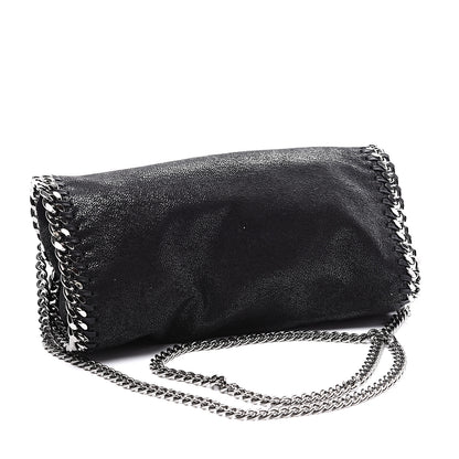 Stella McCartney Shaggy Deer Mini Falabella Fold Over Tote Black 2 of 11