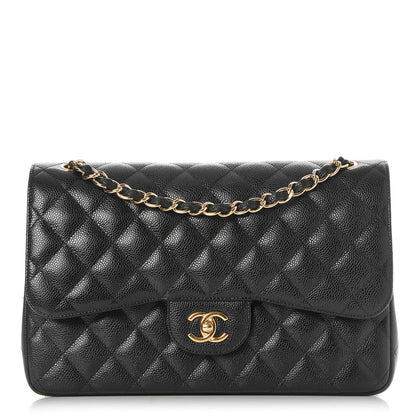 Chanel Caviar Quilted Jumbo Double Flap Black 1 of 9
