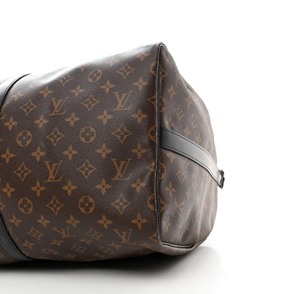 Louis Vuitton Monogram Macassar Keepall Bandouliere 55 9 of 9