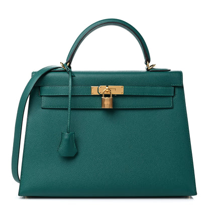 Hermes Epsom Kelly Sellier 32 Malachite 1 of 13