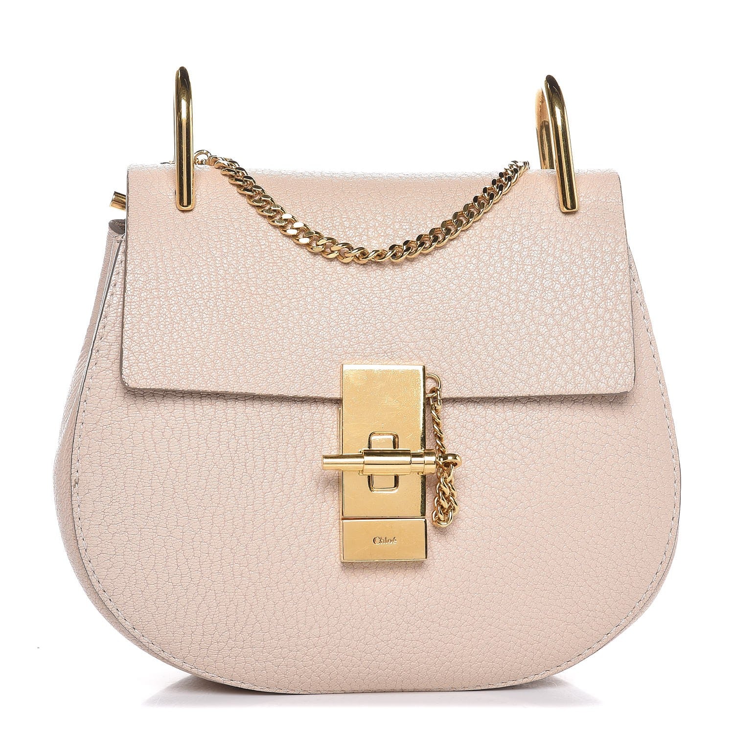 Chloe Grained Lambskin Mini Drew Shoulder Bag Abstract White 1 of 10