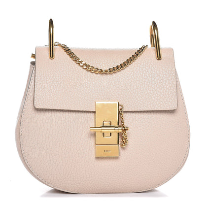 Chloe Grained Lambskin Mini Drew Shoulder Bag Abstract White 1 of 10
