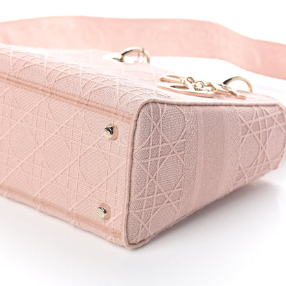 Christian Dior Canvas Cannage Medium Lady Dior Pink 9 of 9
