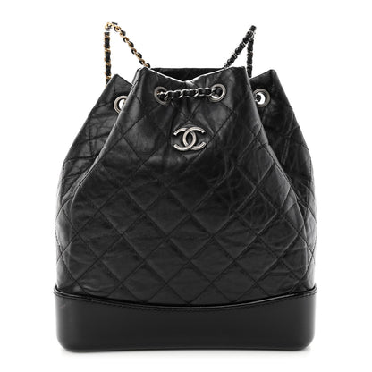 Chanel Aged Calfskin Quilted Gabrielle Backpack Black 1 of 10