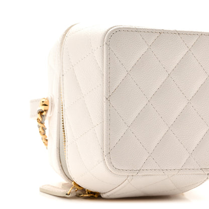 Chanel Caviar Quilted Vanity With Chain White 9 of 10