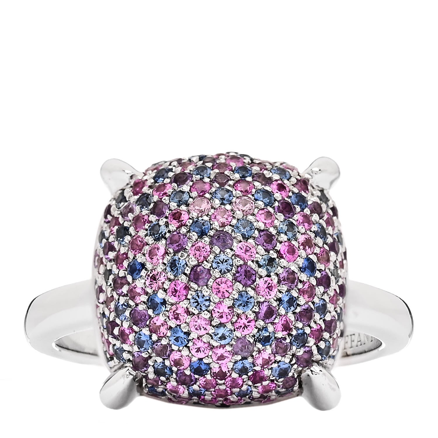 Tiffany 18K White Gold Multi Gemstone Paloma Picasso Sugar Stacks Ring 49 5 1 of 6