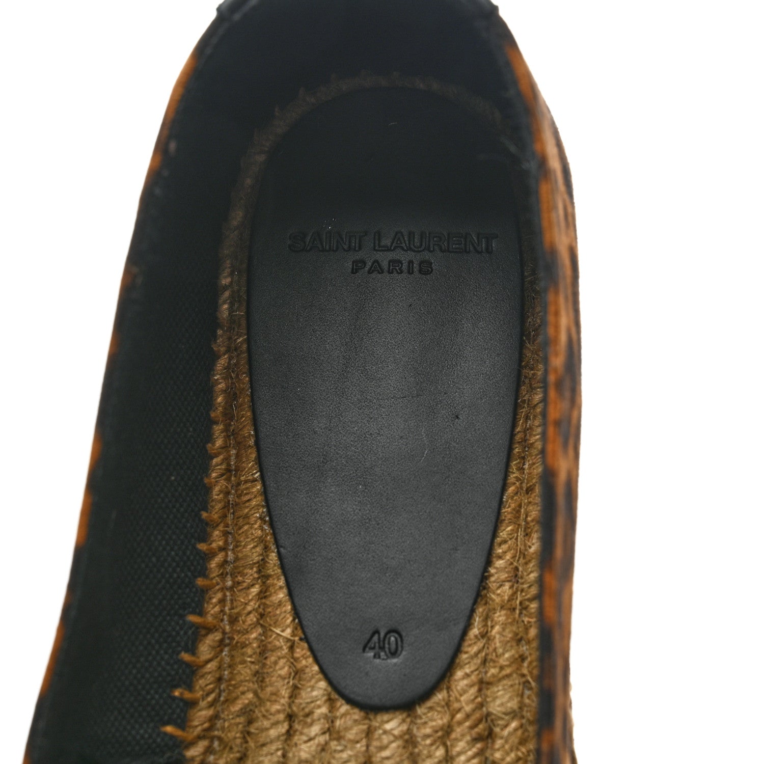 Saint Laurent Suede Leopard Print Espadrilles 40 7 of 9