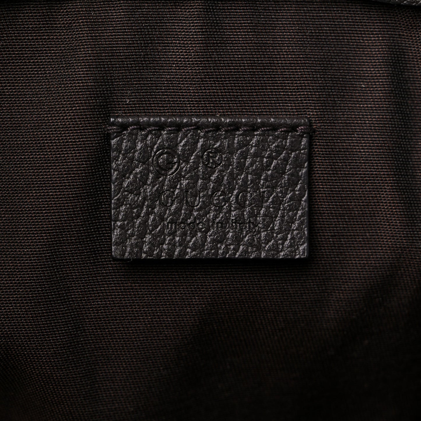 Monogram Dollar Calfskin O Drawstring Backpack Beige Ebony Testa di Moro Dark Chocolate