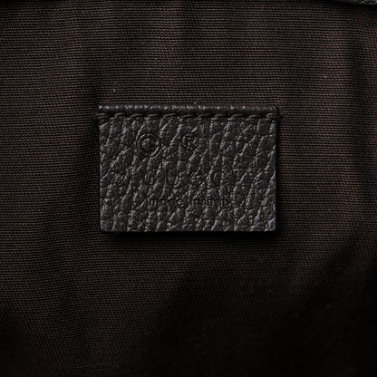 Gucci Monogram Dollar Calfskin O Drawstring Backpack Beige Ebony Testa di Moro Dark Chocolate 6 of 9