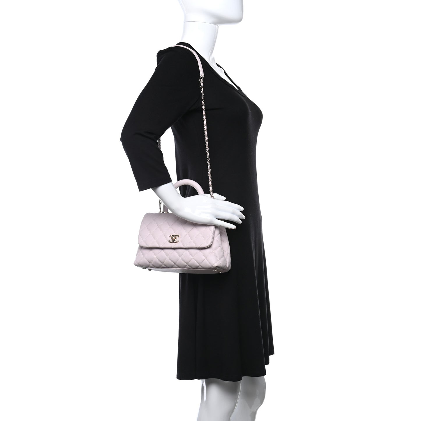 Caviar Quilted Mini Coco Handle Flap Lilas Lilac