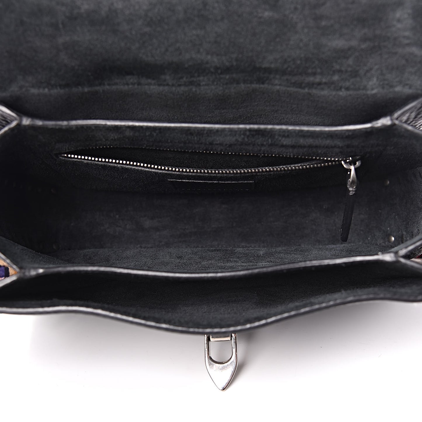 Pebbled Calfskin Turquoise Medium Guitar Strap Rockstud Rolling Flap Saddle Bag Black