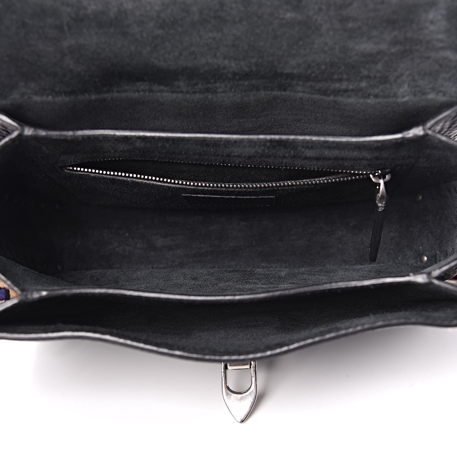 Valentino Garavani Pebbled Calfskin Turquoise Medium Guitar Strap Rockstud Rolling Flap Saddle Bag Black 7 of 17