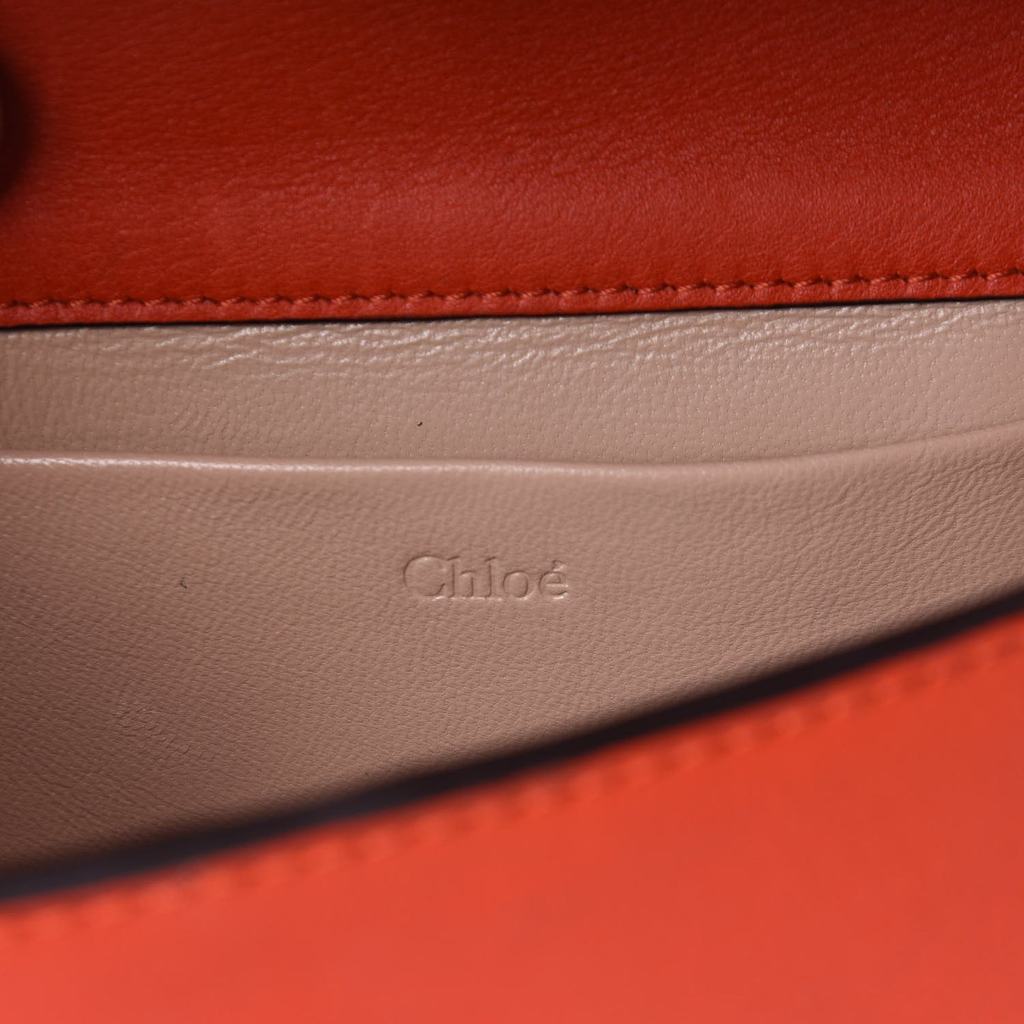 Calfskin Small Nile Bracelet Minaudiere Bag Sepia Red