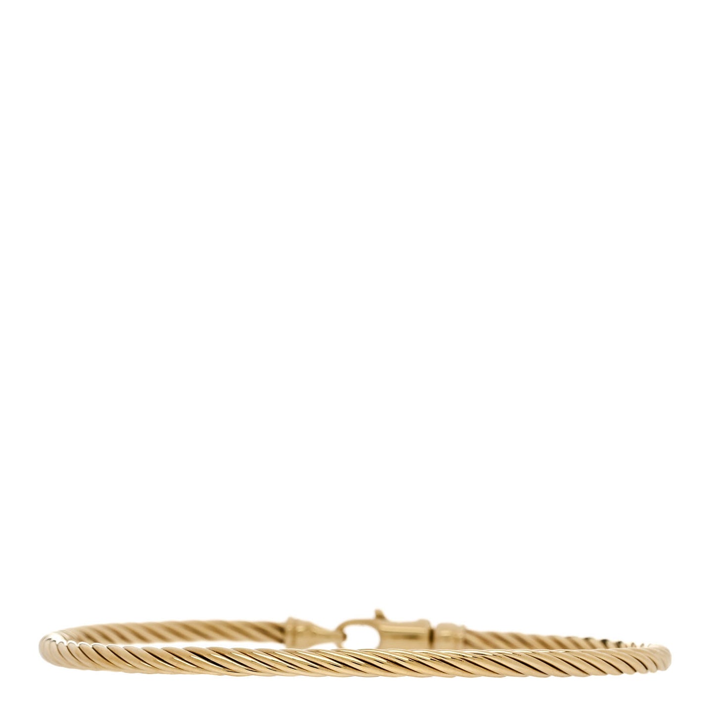 18K Yellow Gold 3mm Cable Buckle Bracelet