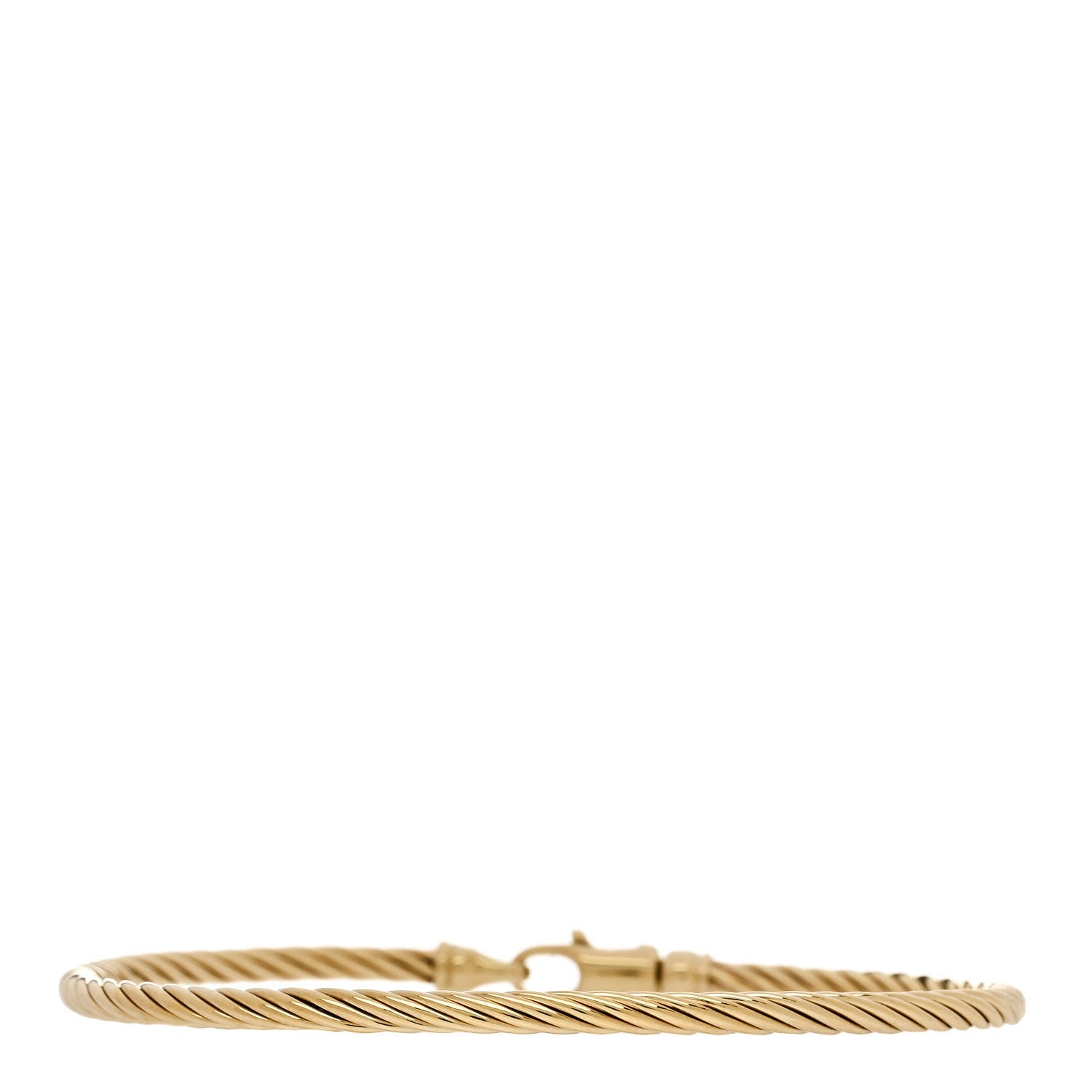 David Yurman 18K Yellow Gold 3mm Cable Buckle Bracelet 3 of 3