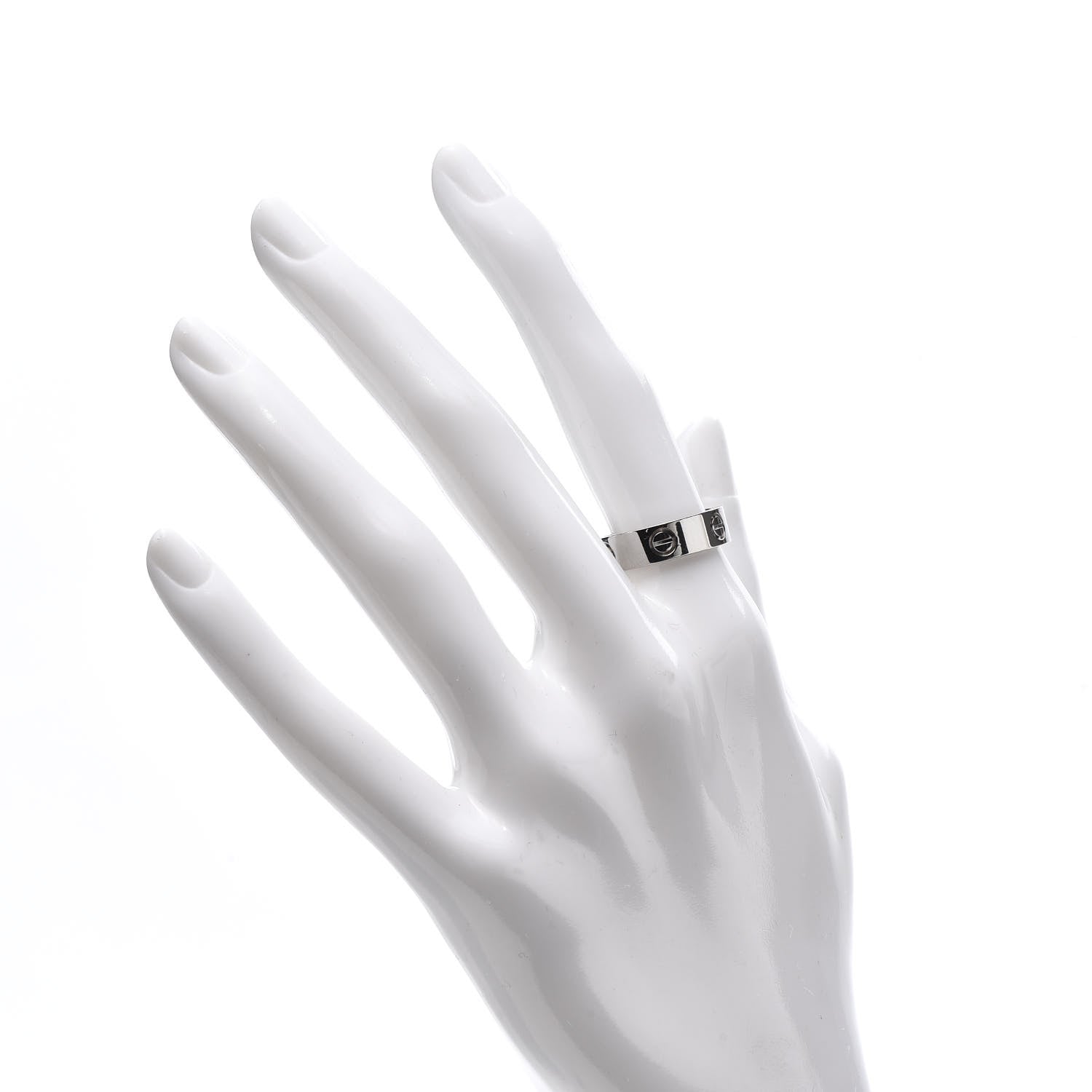 Cartier 18K White Gold 5.5mm LOVE Ring 52 6 2 of 4