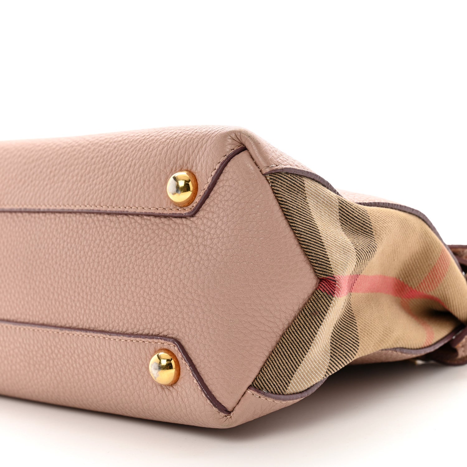 Burberry Grainy Calfskin House Check Small Banner Tote Pale Orchid 11 of 13