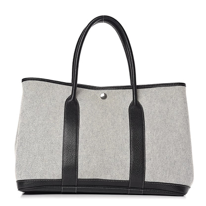Hermes Buffle Skipper Toile Garden Party 36 MM Tote Black 1 of 12