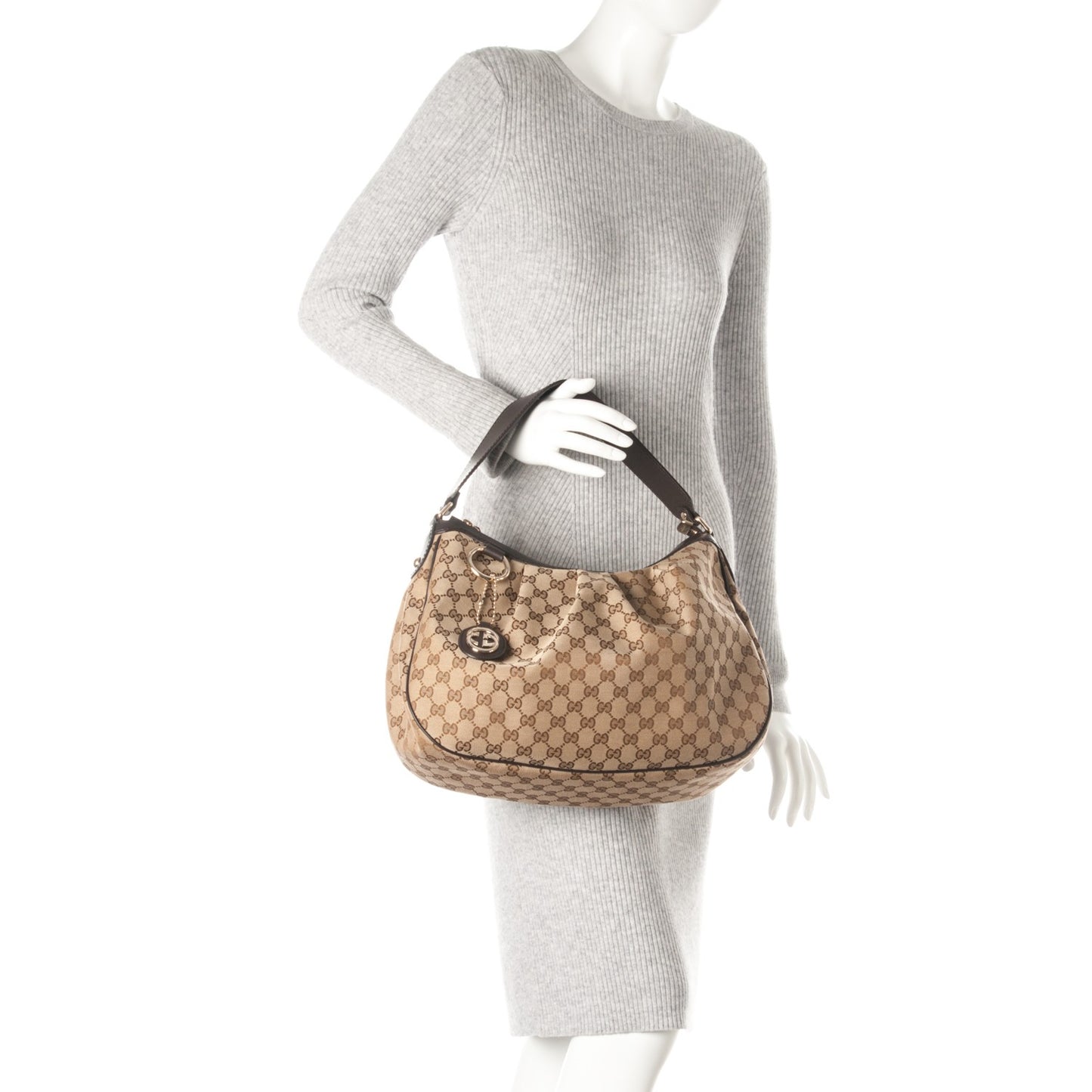 Monogram Medium Sukey Hobo Dark Brown