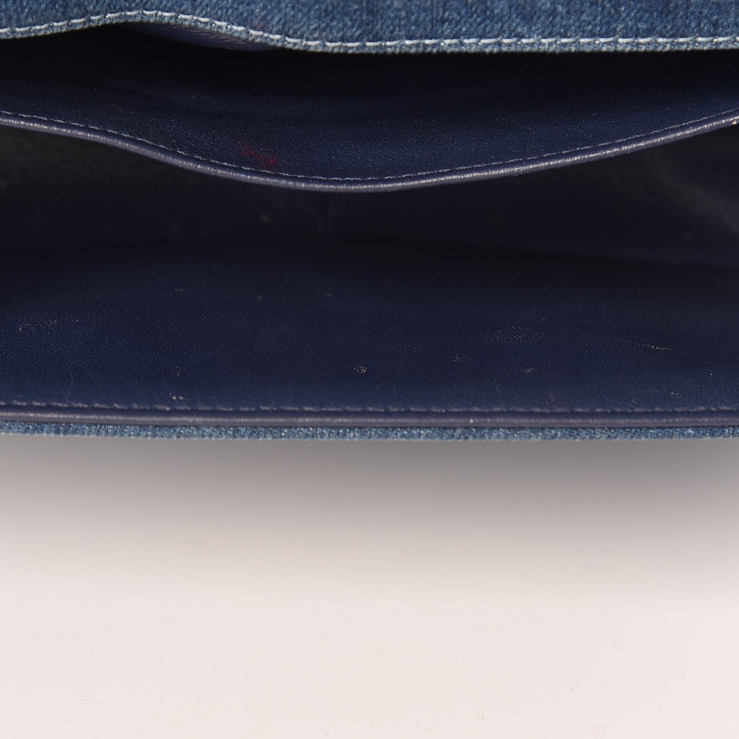 Tweed Denim Medium Boy Flap Dark Blue